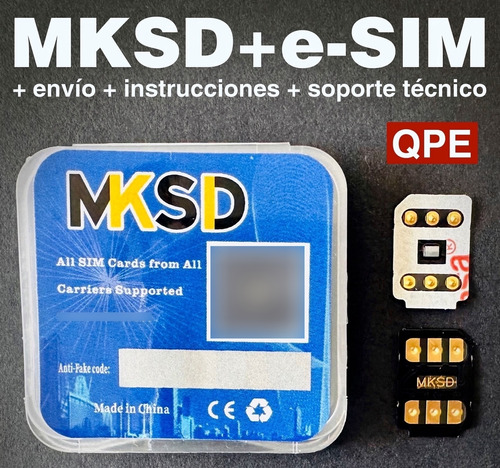  Rsim Mksd Liberar iPhone 12/13/14/se3 Qpe - Incluye Qr Esim