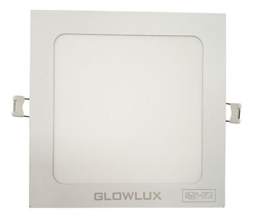 Panel Led Embutir 12w Cuadrado Luz Cálida - Glowlux Color Blanco