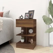 Comprar Velador Mesa De Noche Muriel Color Marrón 1 Cajón Tu Mesita