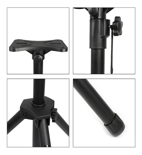 Imagem 3 de 5 de Kit 02 Suportes Pedestal Tripé P/ Caixa De Som Profissional