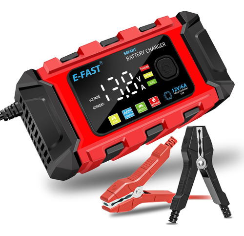 Cargador Batería 6a/12v Lifepo4 Plomo Ácido Automóvil Goteo