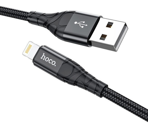 Cable Hoco Du02 Plus Usb A Lightning 2m Negro