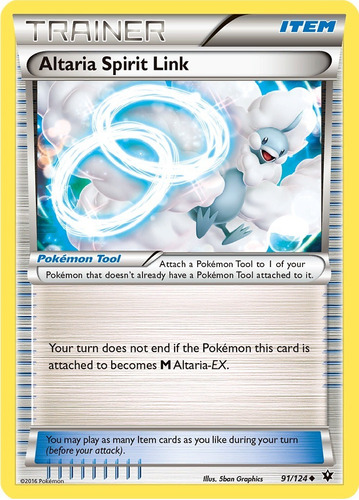 Cartas Pokemon Altaria Spirit Link 91/124 Xy Item Tool 