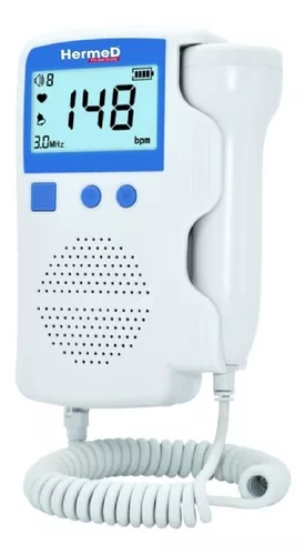 Doppler fetal portátil 3Mhz pantalla con bateria Alcalina LCD Hermed
