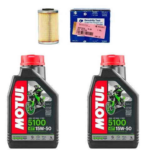 Kit Filtro Y Aceite Semi Bajaj Rouser 200 Ns As Rs Fas Motos