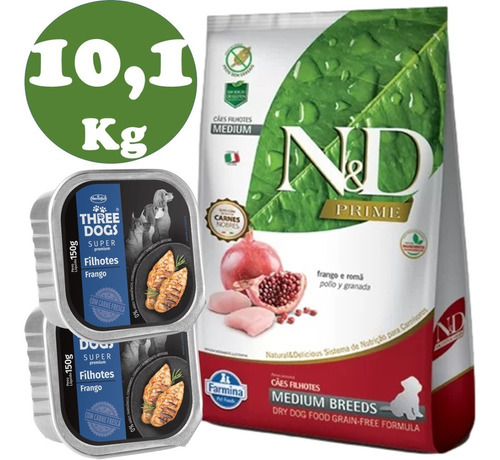 Farmina N&d Prime Grain Free Cachorro Mediana 10,1kg