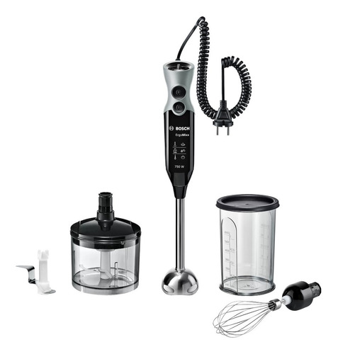 Imagen 2 de 12 de Mixer Bosch ErgoMixx MSM67170 negro y acero inoxidable 220V - 240V 50 Hz x 60 Hz 750W