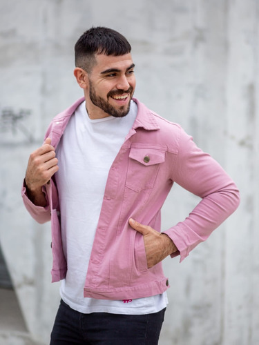 Campera Rosa Elastizada Hombre