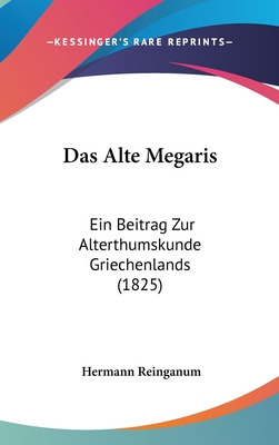 Libro Das Alte Megaris: Ein Beitrag Zur Alterthumskunde G...