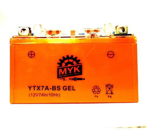 Bateria Gel Myk //  Ytx7a-bs - Mundomotos.uy