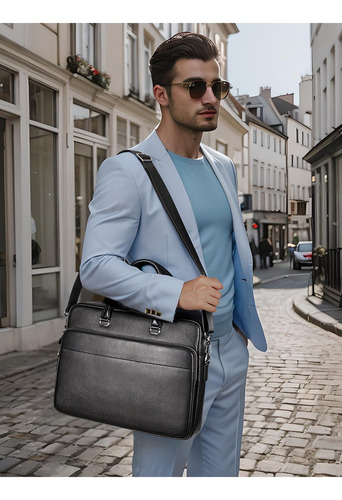 Bolso For Ordenador/bolso De Cuero De Gran Capacidad