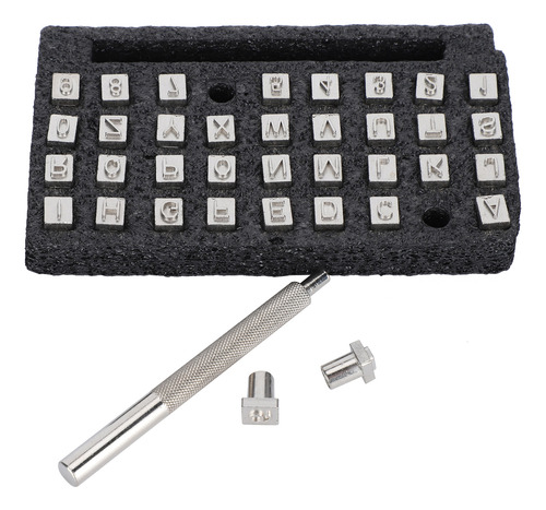 Stamp Punch Craft, 36 Piezas, Patrón De Cuero, Alfabeto Con