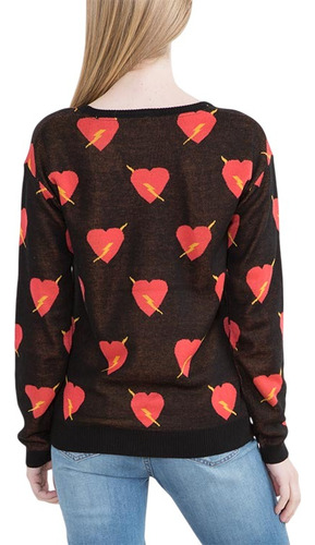 Suéter Con Diseño De Corazones (Usado)