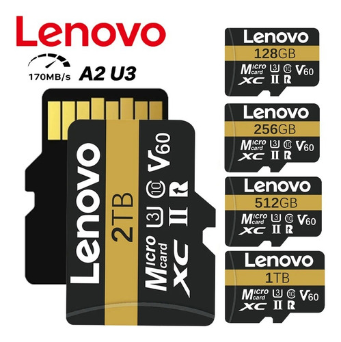 Tarjeta Micro Sd Lenovo Black 512gb Clase 10 + Adaptador (f)