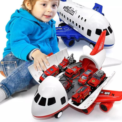 6 Veículos Planos Avião De Brinquedo Grande