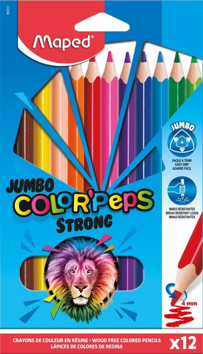 Lapices De Colores X12 Jumbo Colorpeps Maped 834010 Educando