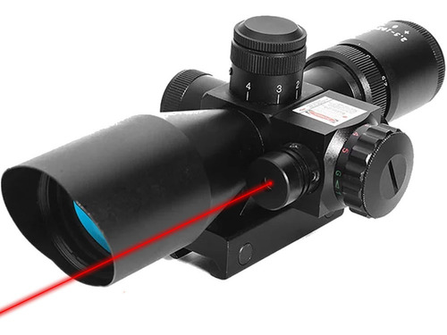 Imagem 1 de 5 de Luneta Profissional Com Laser 2.5-10x40 Zoom 10x Espingarda