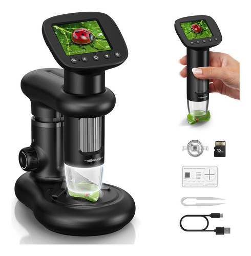 Sagefidere Handheld Digital Microscope With 2  Lcd Screen,1