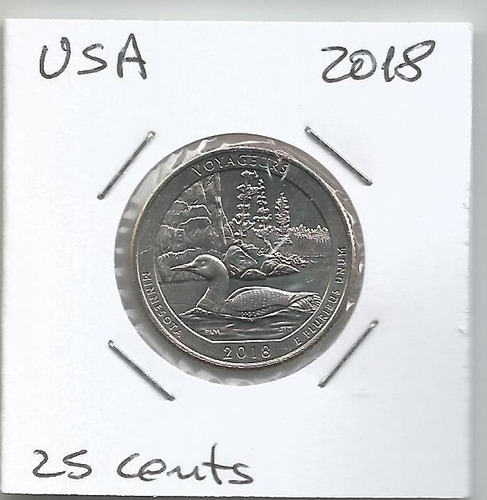 Musa72 Estados Unidos 25 Cents 2018 Voyageurs S/c