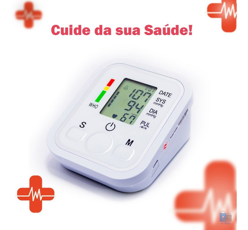  Medidor Pressao Arterial Braço Monitor Aparelho Automatico