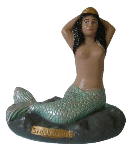 Imagem Sereia Do Mar Escultura 100% Em Gesso Estatua D' Água