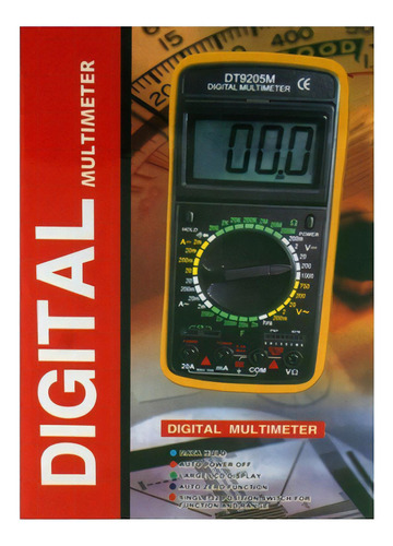 Multimetro Digital Com Capacimetro Aviso Sonoro Bip Dt-9205a