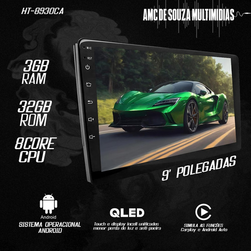 Central Multimidia S10 12/16 9p Carplay Octacore 3gb 32gb