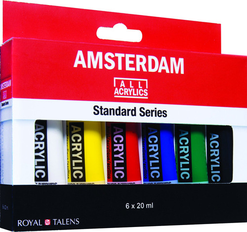 Amsterdam Juego De Pintura Acrílica Serie Estándar 6x20ml. Color Multicolor