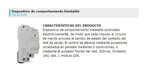 Telerruptor Modular 1no 16a 220vca - Baw - Stg