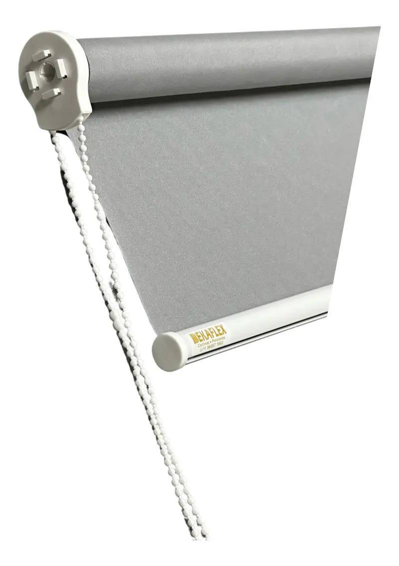 Persiana Rolo Blackout 1,25x1,25 Para Deixar Escuro Quarto Cor Cinza
