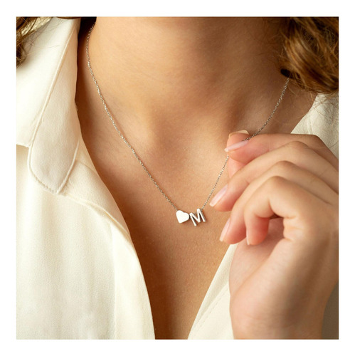Collar Inicial De Corazón De Turandoss Para Mujeres, Heart K