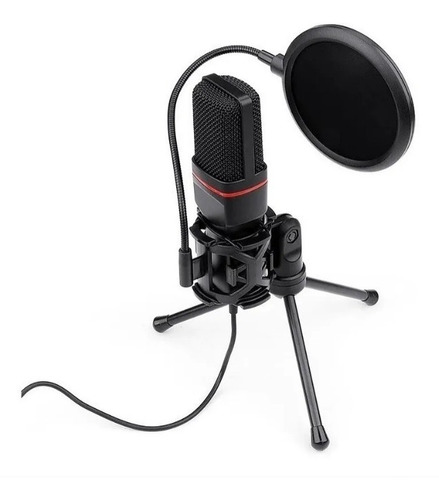 Imagem 5 de 5 de Microfone Streamer Gamer Redragon Seyfert P2 C/ Tripé Gm100