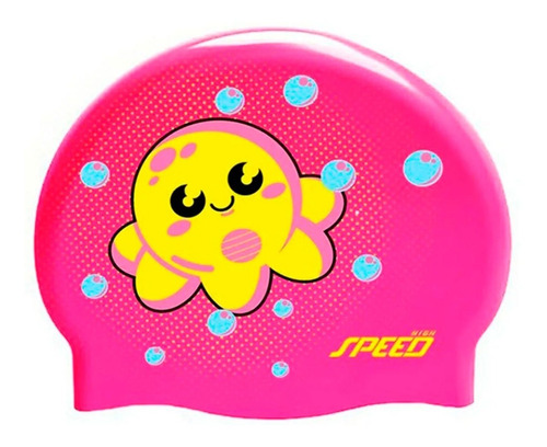 Gorra Natacion Silicona Speed Con Diseño Niñas