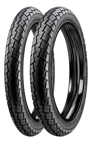 Par Pneu Technic 80/100-14 60/100-17 Tiger C/câmara Biz Pop