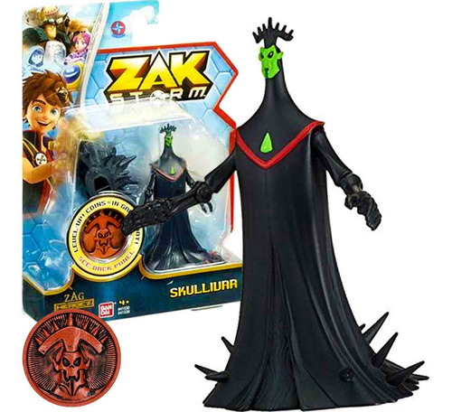 Zak Storm Boneco Vilão Skullivar Com Acessórios 9cm - Bandai