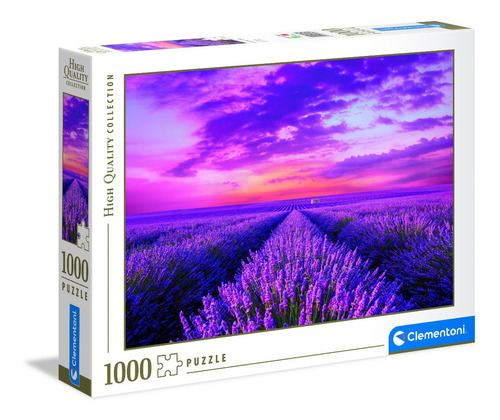 Rompecabezas Campos De Lavanda Atardecer 1000 Pz Clementoni