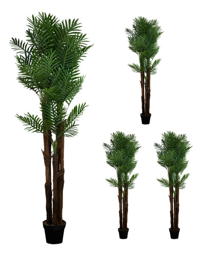 Kit 4 Plantas Artificiales Tipo Palma 180cm Recepcion