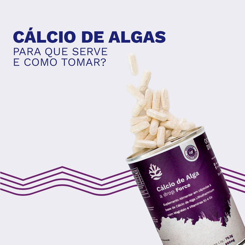 Calcio de algas marinas 120 cápsulas 700 mg Ocean Drop