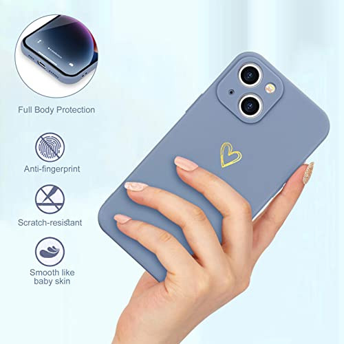 Funda Para iPhone 14 Azul Gris A Prueba De Golpes-02