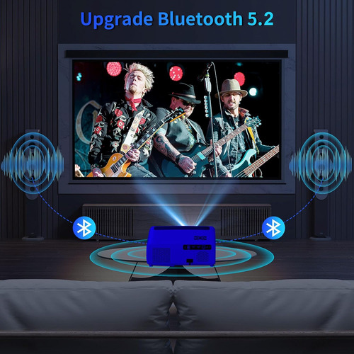Proyector Xnoogo, Native 1080p 5g Wifi Bluetooth 1000 Ansi
