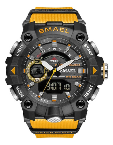 Smael Hombre Led Reloj Militar Dial Dual Táctico Camping