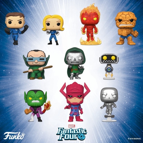 Funko Pop - 4 Fantasticos - Dr Doom - Galactus - Thor - Hulk