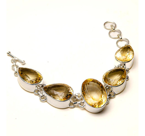 Pulseira Com Topazio Natural Prata 925 - Topázio Natural