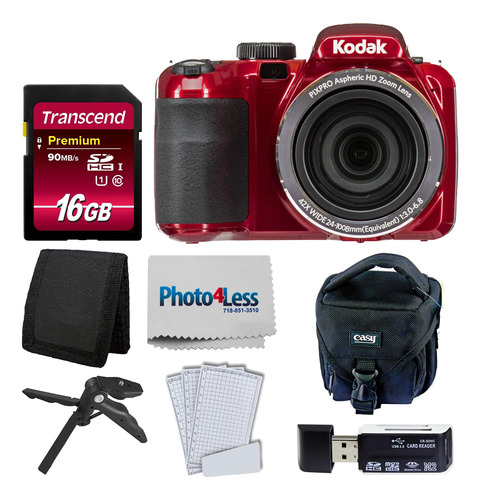 Kodak Pixpro Az421 Camara Digital (rojo) + Funda Para 16 Gb