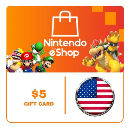 Gift Card Nintendo Eshop 5 Usa Orig Entrega Inmediata
