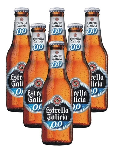 Cerveza Estrella De Galicia 0 % Alcohol 250 Ml X 6