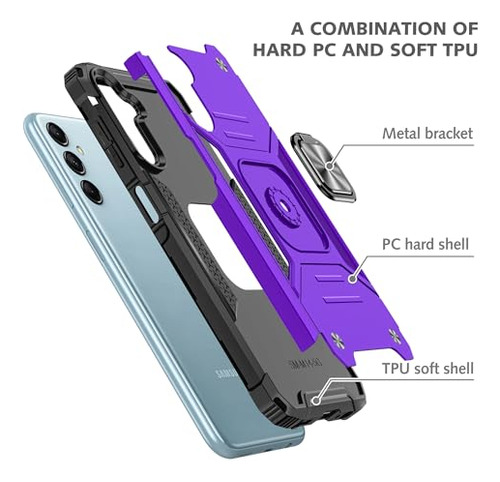 Funda Para Galaxy A14 5g Morado Plastico Tpu -4