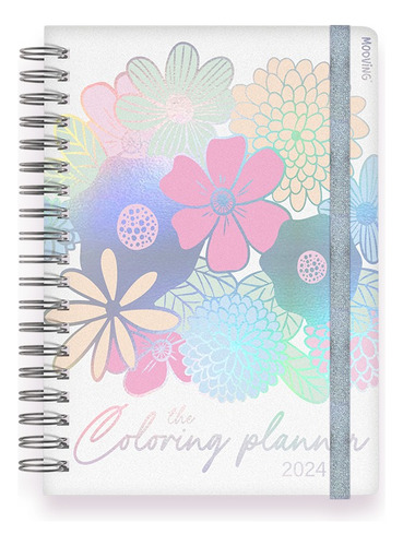 Agenda Mooving Coloring Planner 15x21 Semana A La Vista 2024 Color de la portada Multicolor