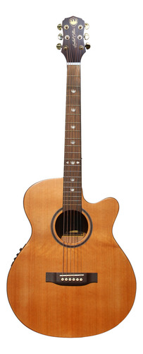 Violão Eletroacústico Profissional Jahnke Maciço Fishman Cor Natural Orientação da mão Destro