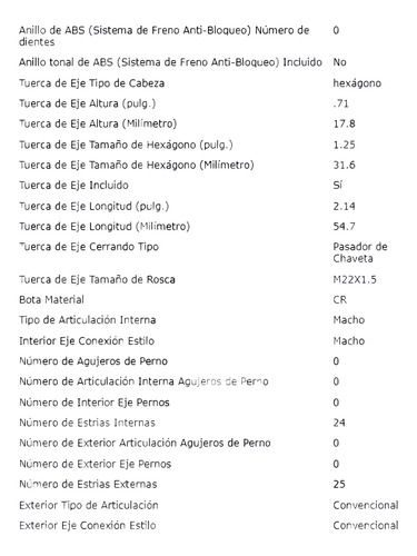 Flecha Empi Tsuru Sentra 1.6l Manual 91-94 Der 24/25 Estrias Empi 100 X 100 Nueva